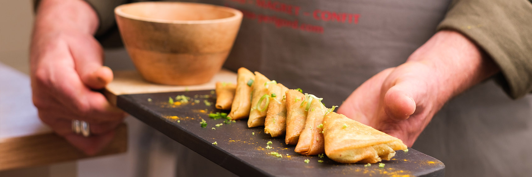 Samosas de confit de canard 