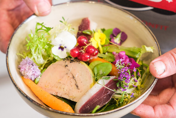 Salade d'été au Foie Gras 