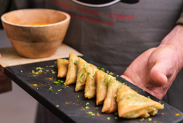 Samosas de confit de canard 